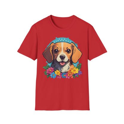 Dog Shirt Unisex Animal Tee Softstyle Cotton Ring Spun Comfort