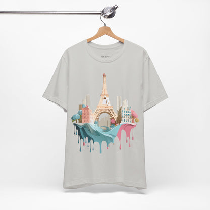 Natural Cotton Tee Shirt - Beautiful Places Collection - Paris Printify