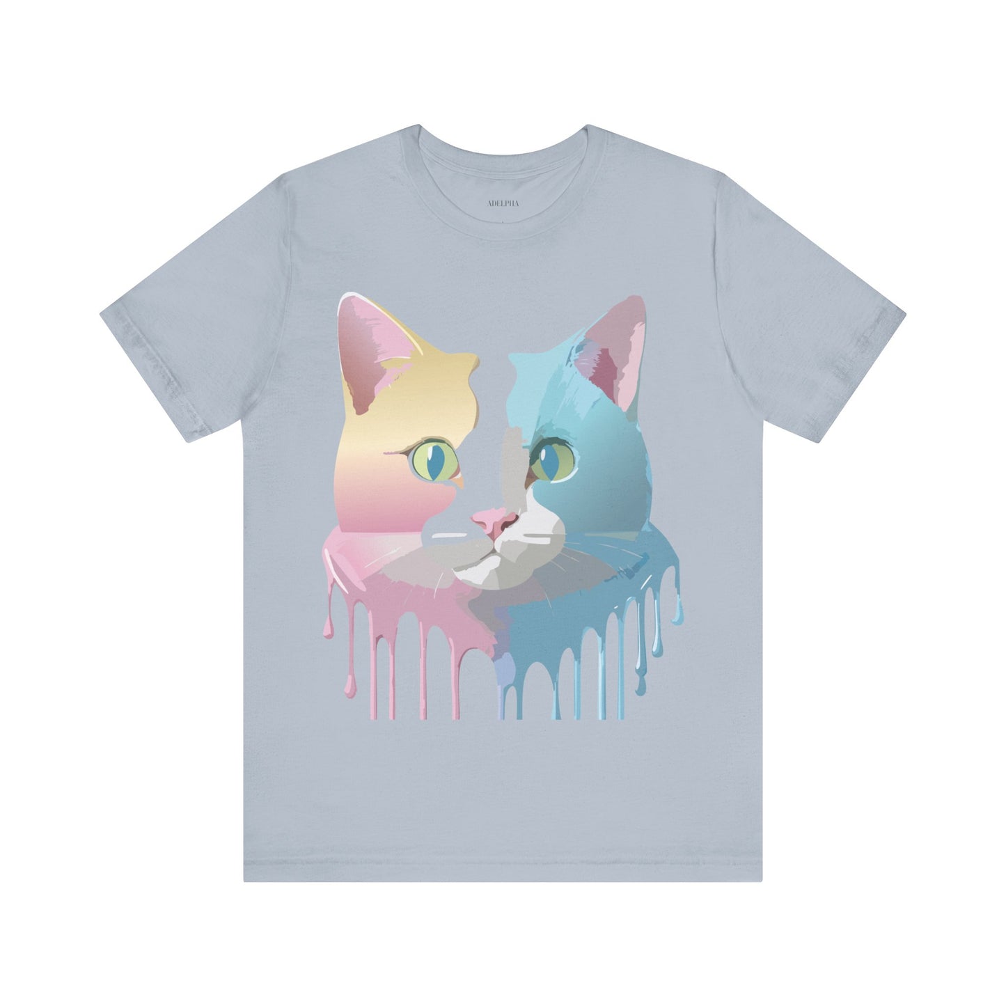 Natural Cotton Tee Shirt with Cat