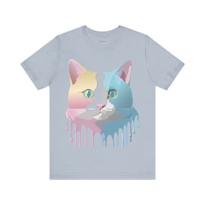 Natural Cotton Tee Shirt with Cat Printify