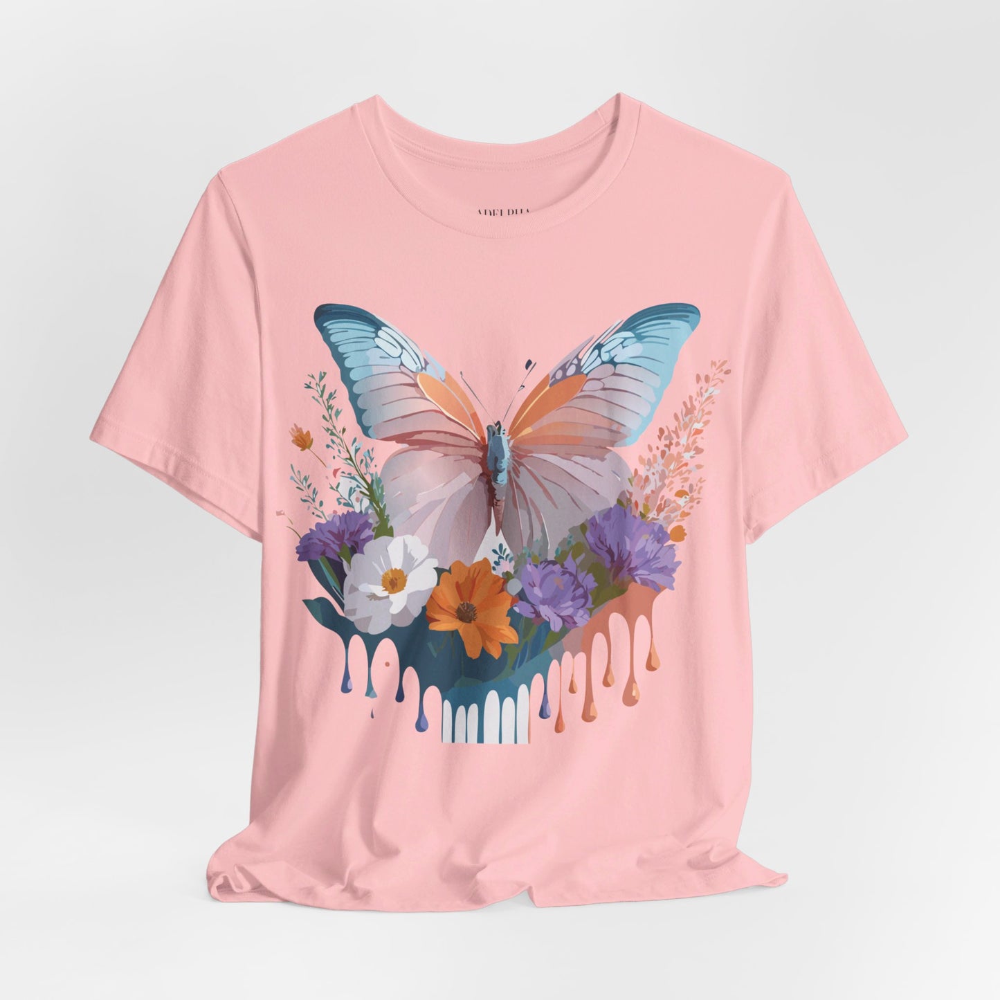 T-shirt en coton naturel avec papillon