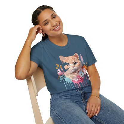 Cat Shirt Unisex Kitten Tee Softstyle Gildan 64000 Cotton Tee