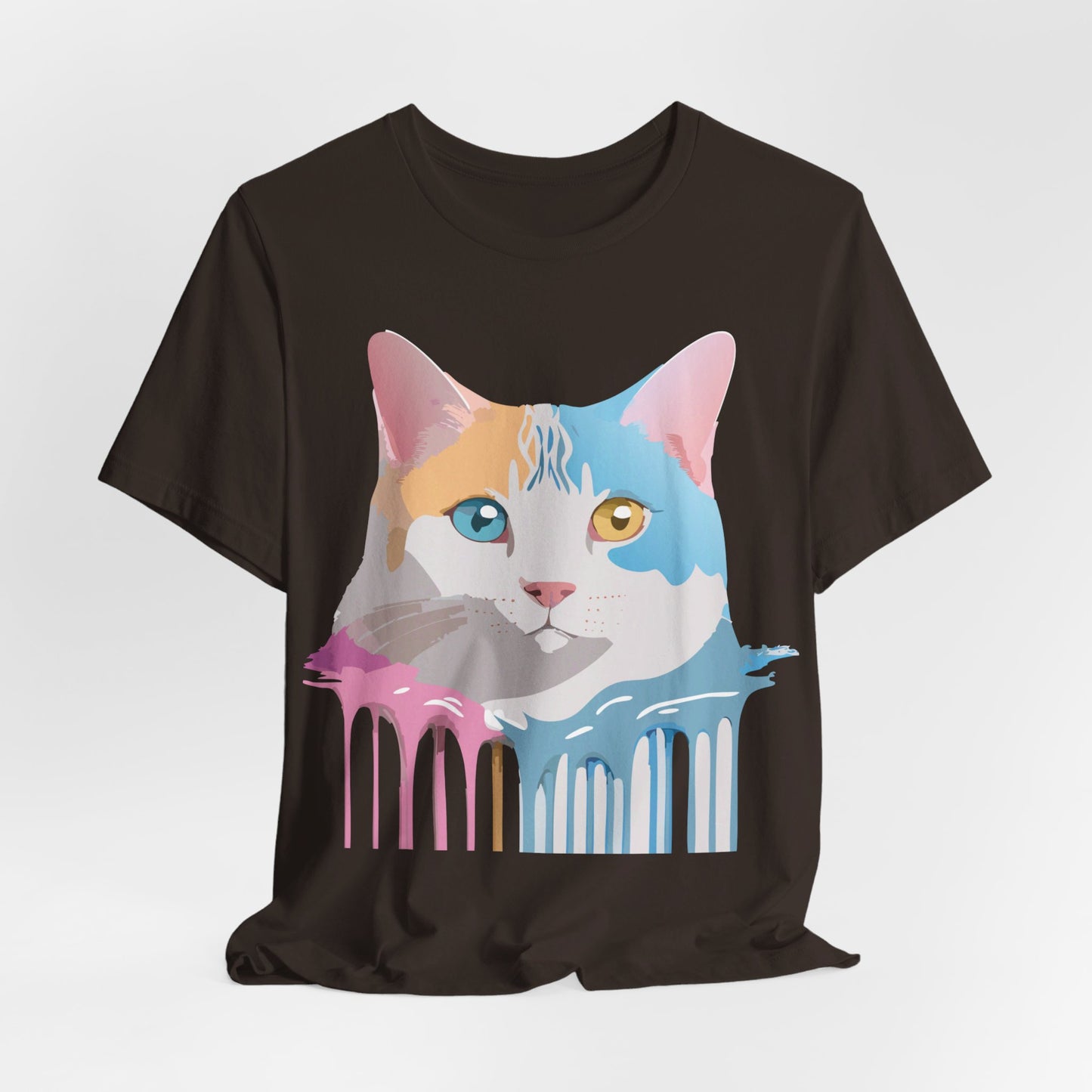 T-shirt en coton naturel avec chat