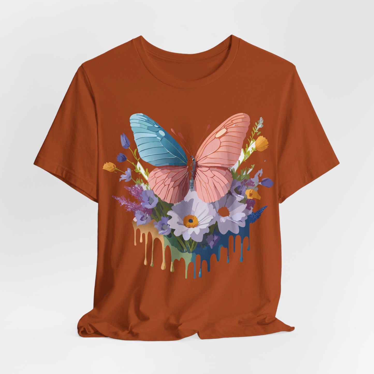 T-shirt en coton naturel avec papillon