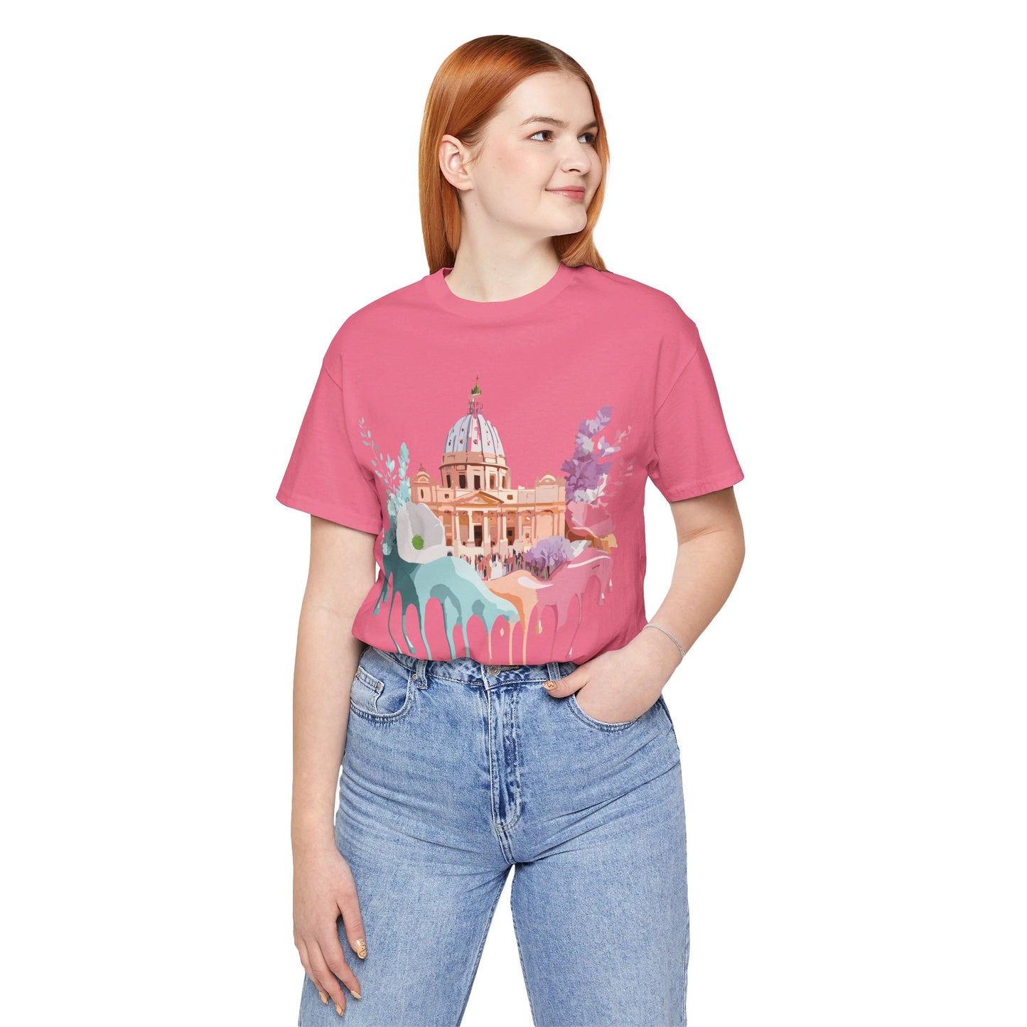 Natural Cotton Tee Shirt - Beautiful Places Collection - Rome