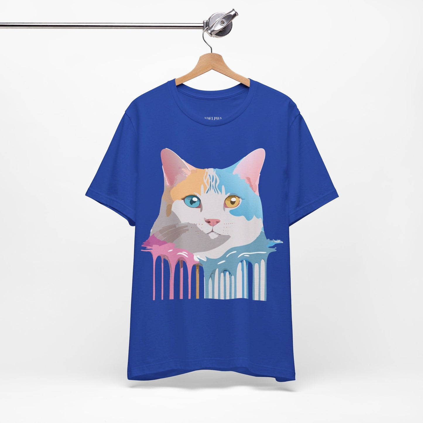 Natural Cotton Tee Shirt with Cat