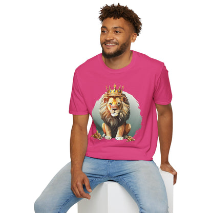 Unisex Lion Shirt Animal Tee Softstyle Gildan 64000 100 Percent Cotton Tee