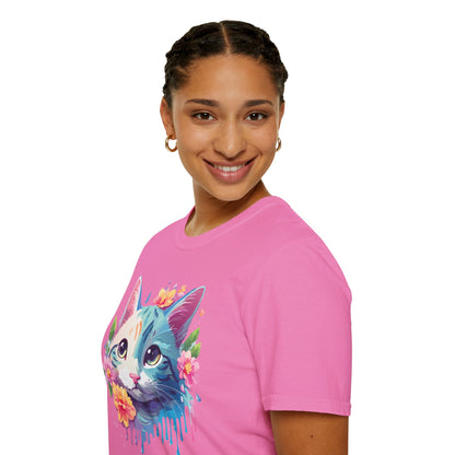 Cat Shirt Unisex Cat Lover Tee Premium Gildan Softstyle 64000 Lightweight