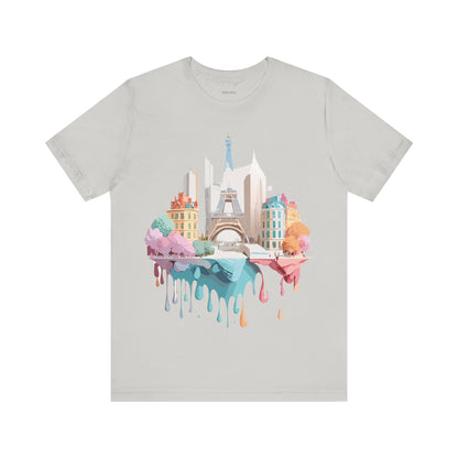 Natural Cotton Tee Shirt - Beautiful Places Collection - Paris Printify