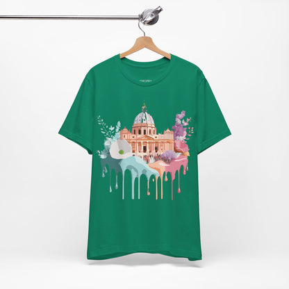 Natural Cotton Tee Shirt - Beautiful Places Collection - Rome Printify