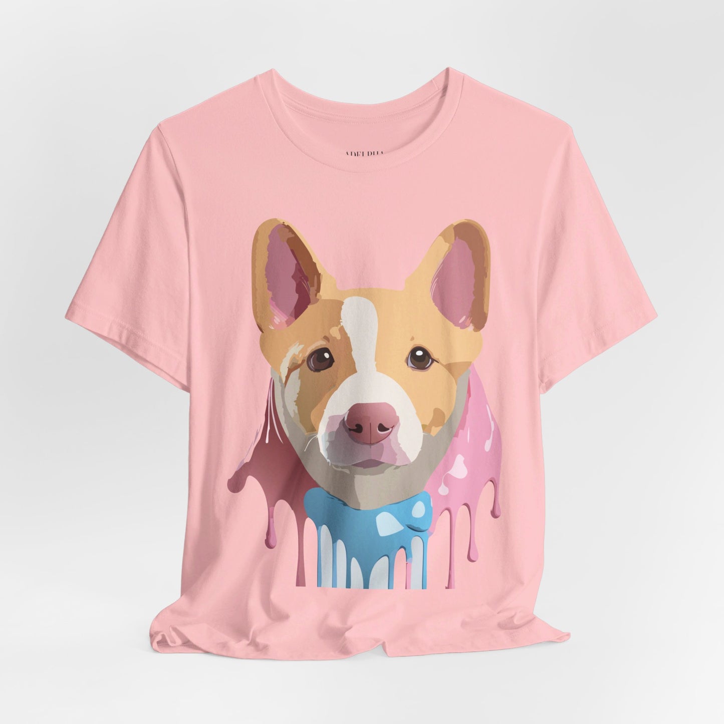 Natural Cotton Tee Shirt with Dog