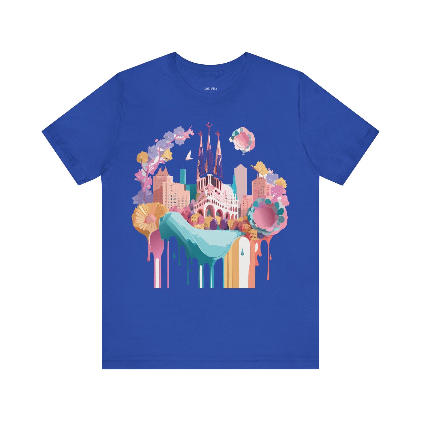 Natural Cotton Tee Shirt - Beautiful Places Collection - Barcelona