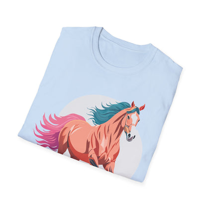 Unisex Horse Shirt Tee Gildan Softstyle 64000 Premium Ringspun Cotton