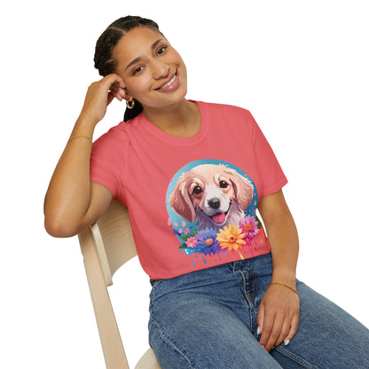 Unisex Dog Shirt Animal Tee Gildan Softstyle 64000 100 Percent Cotton