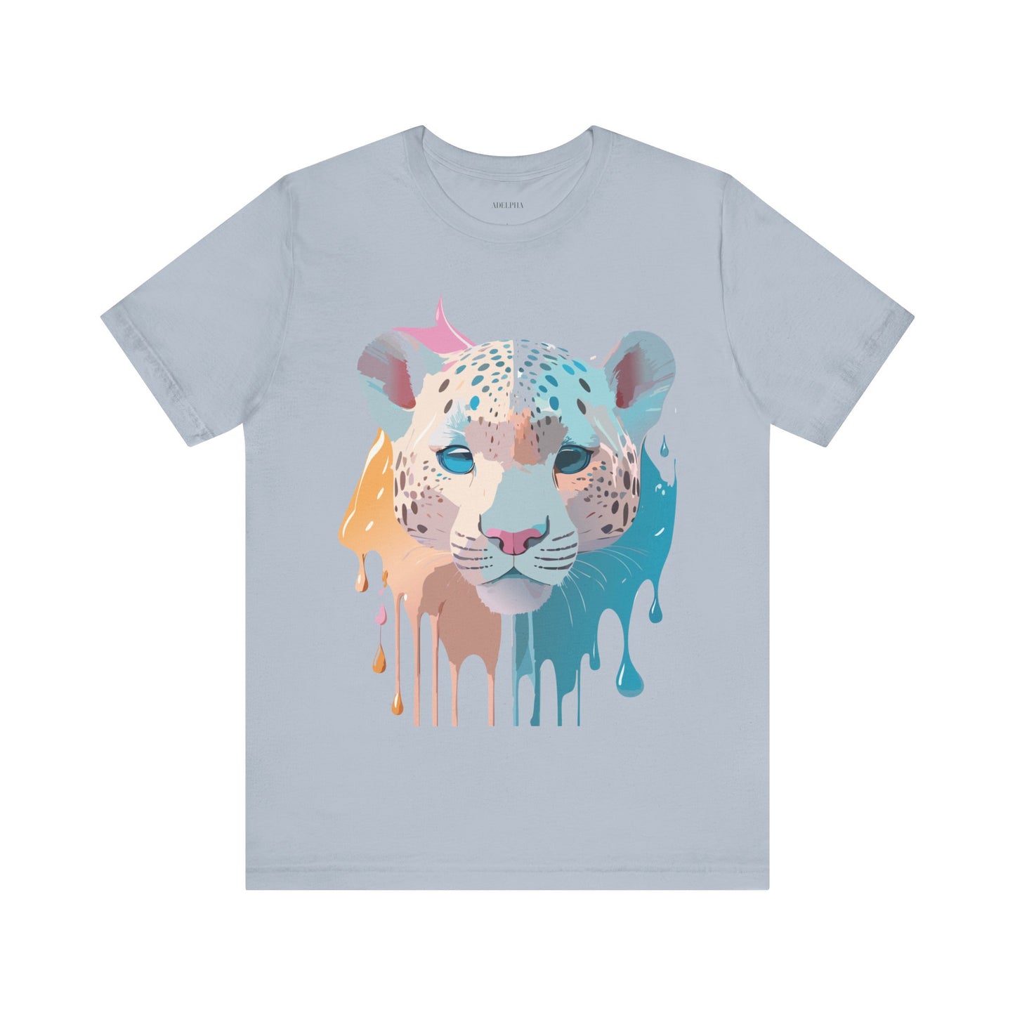 Natural Cotton Tee Shirt with Cheetah