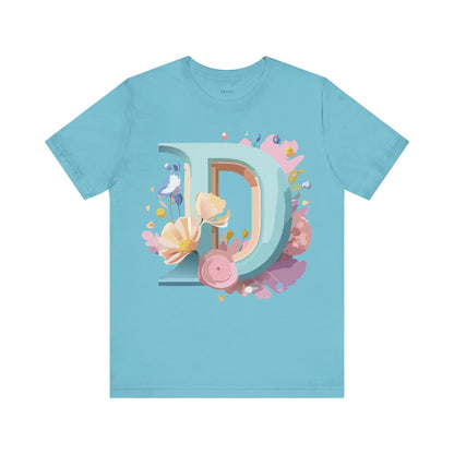 Natural Cotton Tee Shirt - Letters Collection - D Printify