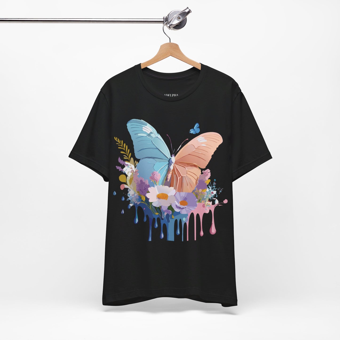 T-shirt en coton naturel avec papillon