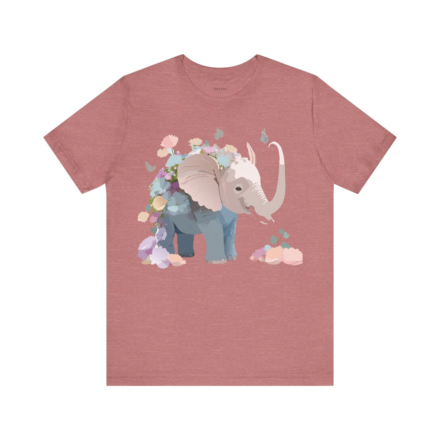 Natural Cotton Tee Shirt with Elephant