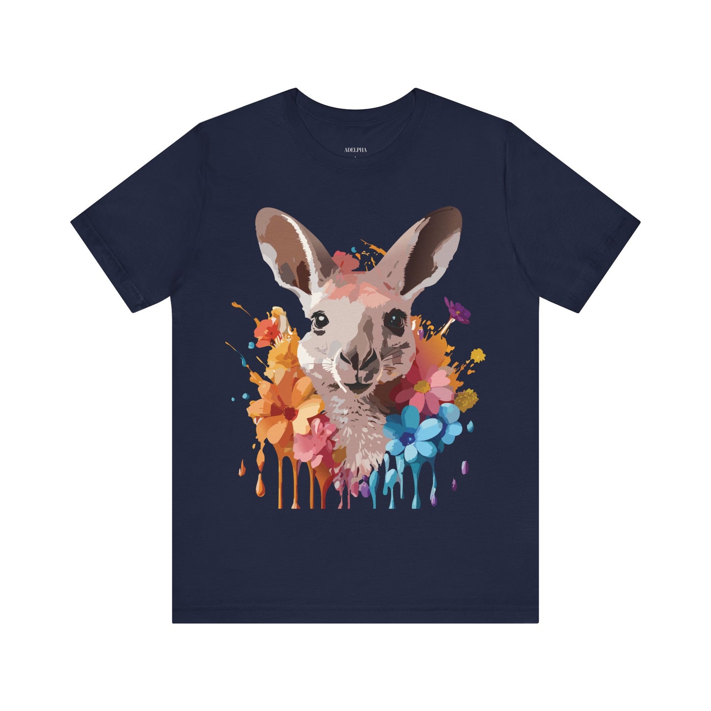 Natural Cotton Tee Shirt with Kangaroo