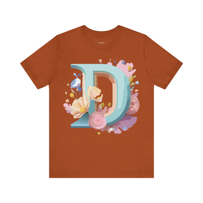 Natural Cotton Tee Shirt - Letters Collection - D Printify