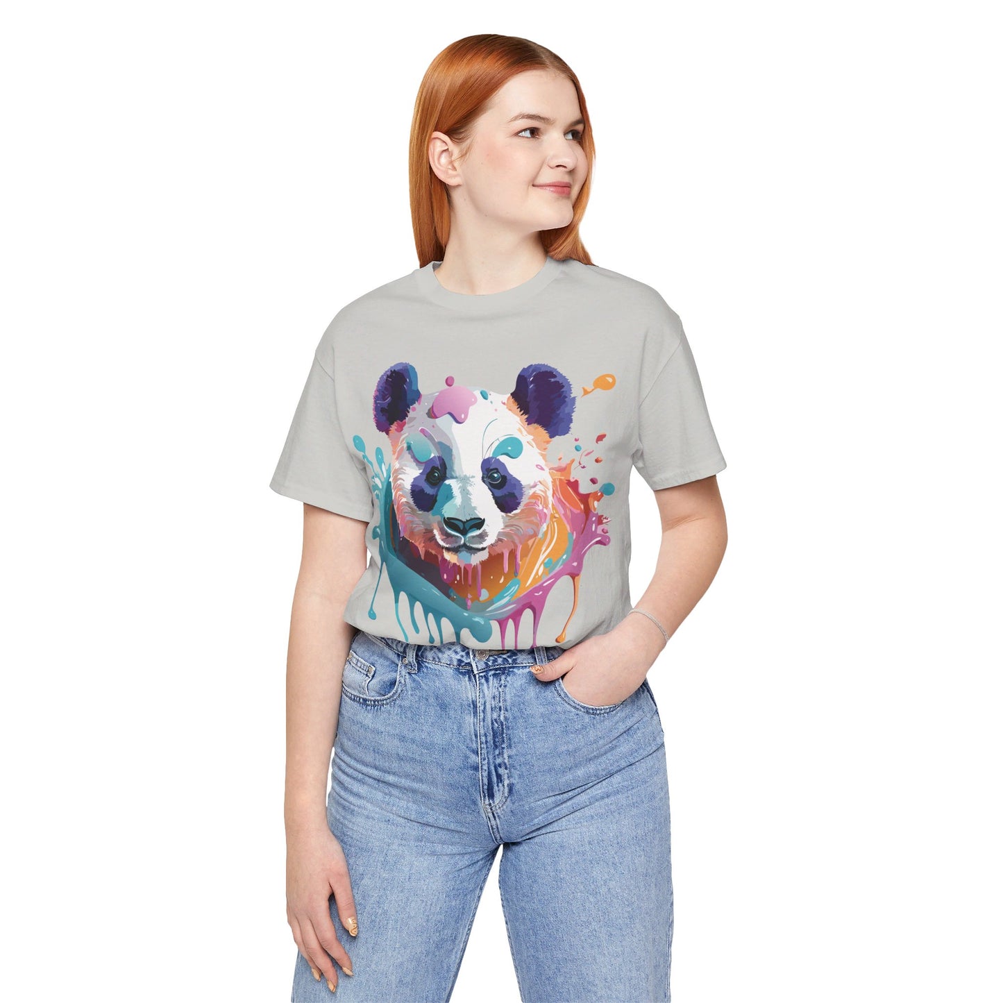 T-shirt en coton naturel avec panda