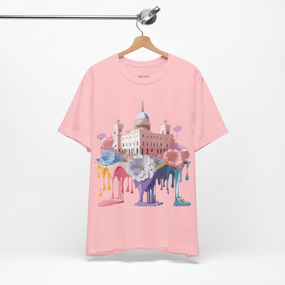 Natural Cotton Tee Shirt - Beautiful Places Collection - Madrid Printify
