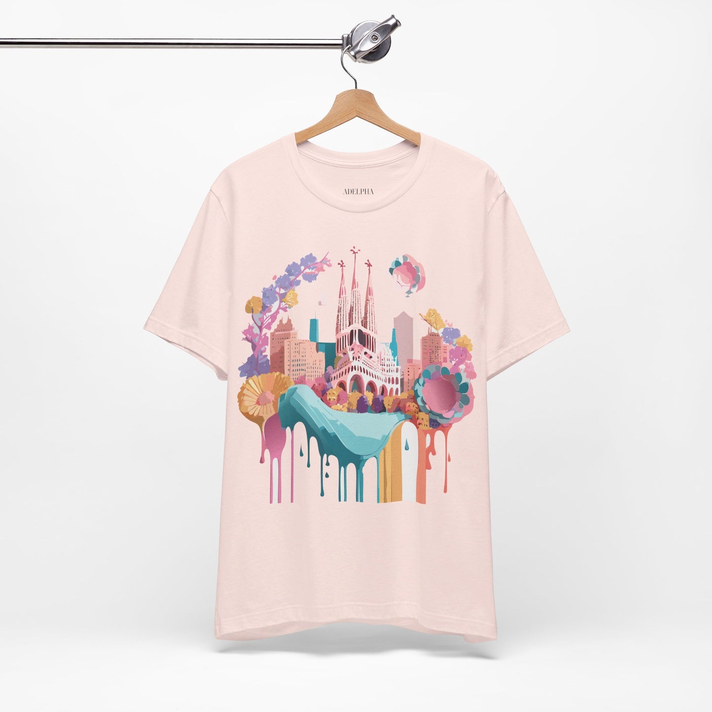 T-Shirt aus natürlicher Baumwolle – Kollektion „Beautiful Places“ – Barcelona