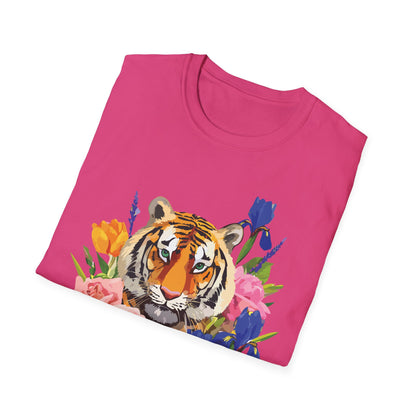 Tiger Shirt Unisex Animal Tee Gildan Softstyle 64000 100 Percent Cotton