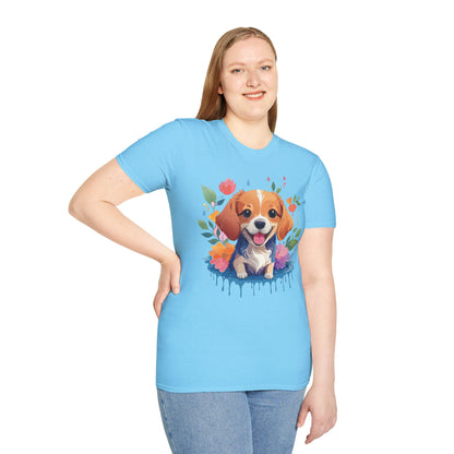 Dog Shirt Animal Print Tee Unisex Gildan Softstyle 64000 Cotton Tee