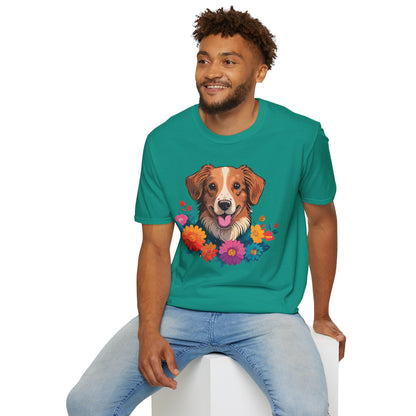 Dog Shirt Unisex Animal Tee Short Sleeve Gildan Softstyle 64000 Cotton Tee