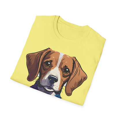 Dog Shirt Unisex Animal Print Tee Softstyle 100 Percent Cotton Gildan 64000
