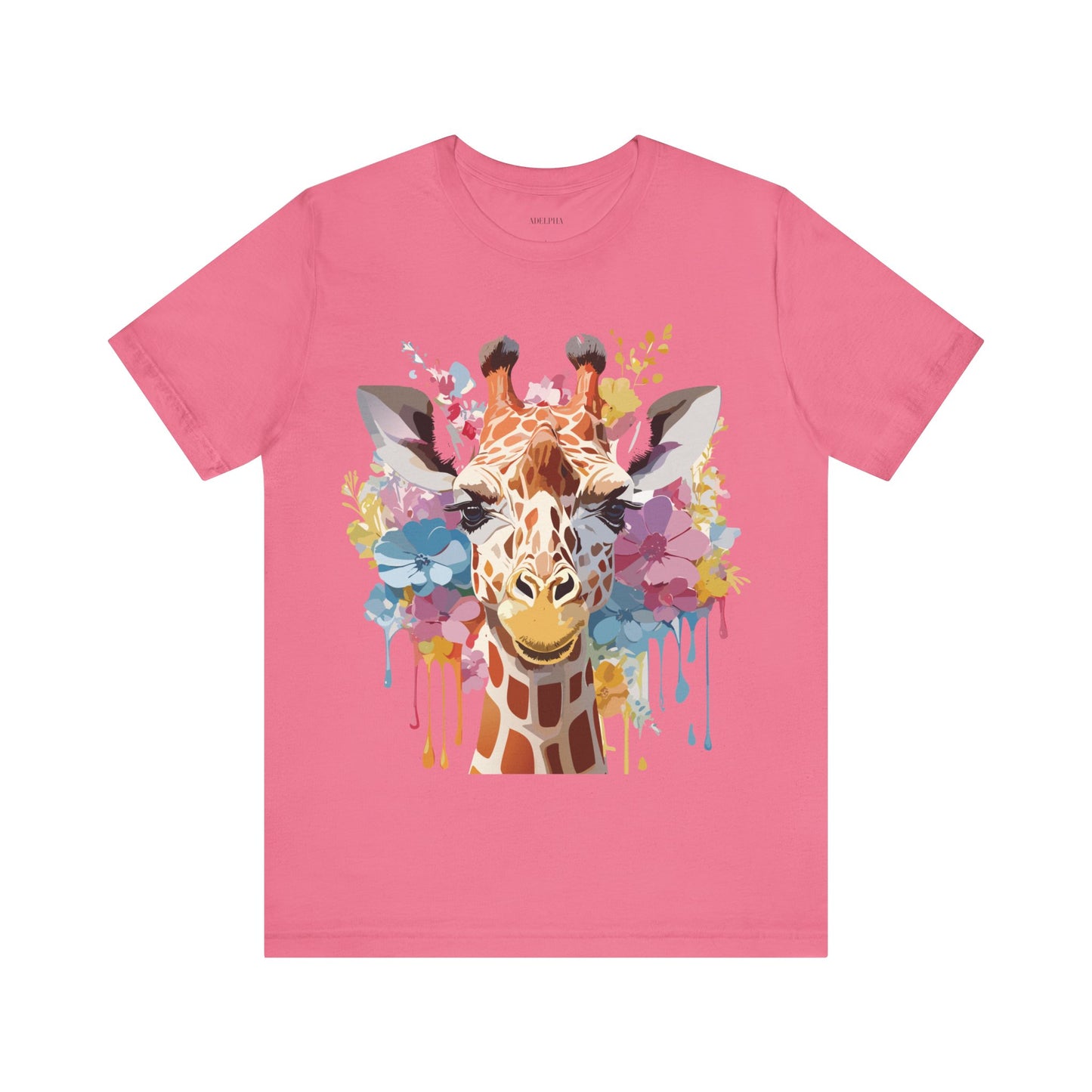 Natural Cotton Tee Shirt with Giraffe