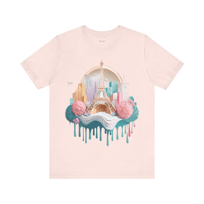 Natural Cotton Tee Shirt - Beautiful Places Collection - Paris Printify