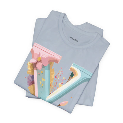 Natural Cotton Tee Shirt - Letters Collection - Y Printify