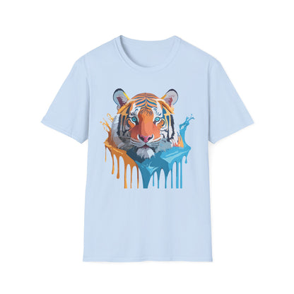 Tiger Shirt Unisex Animal Tee Ring Spun Cotton Gildan Softstyle Short Sleeve