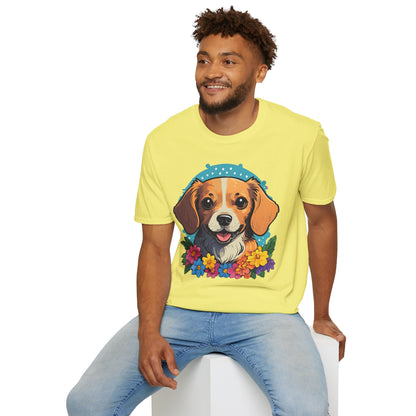 Dog Shirt Unisex Animal Tee Softstyle Cotton Ring Spun Comfort