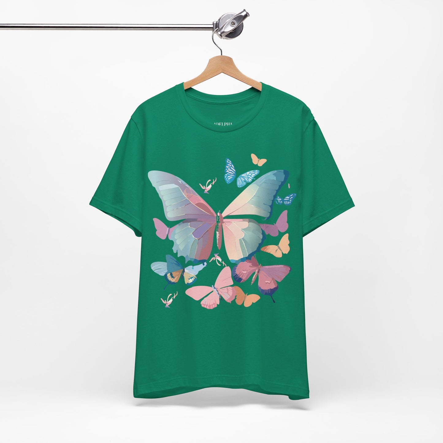 T-Shirt aus natürlicher Baumwolle mit Schmetterling