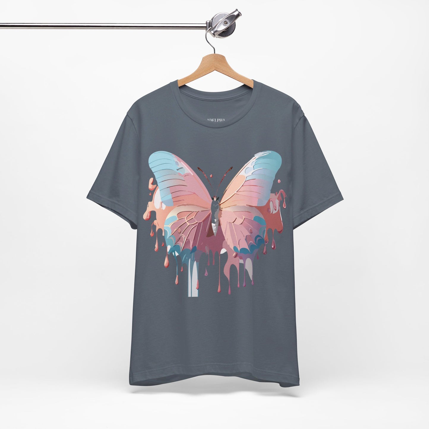 T-shirt en coton naturel avec papillon