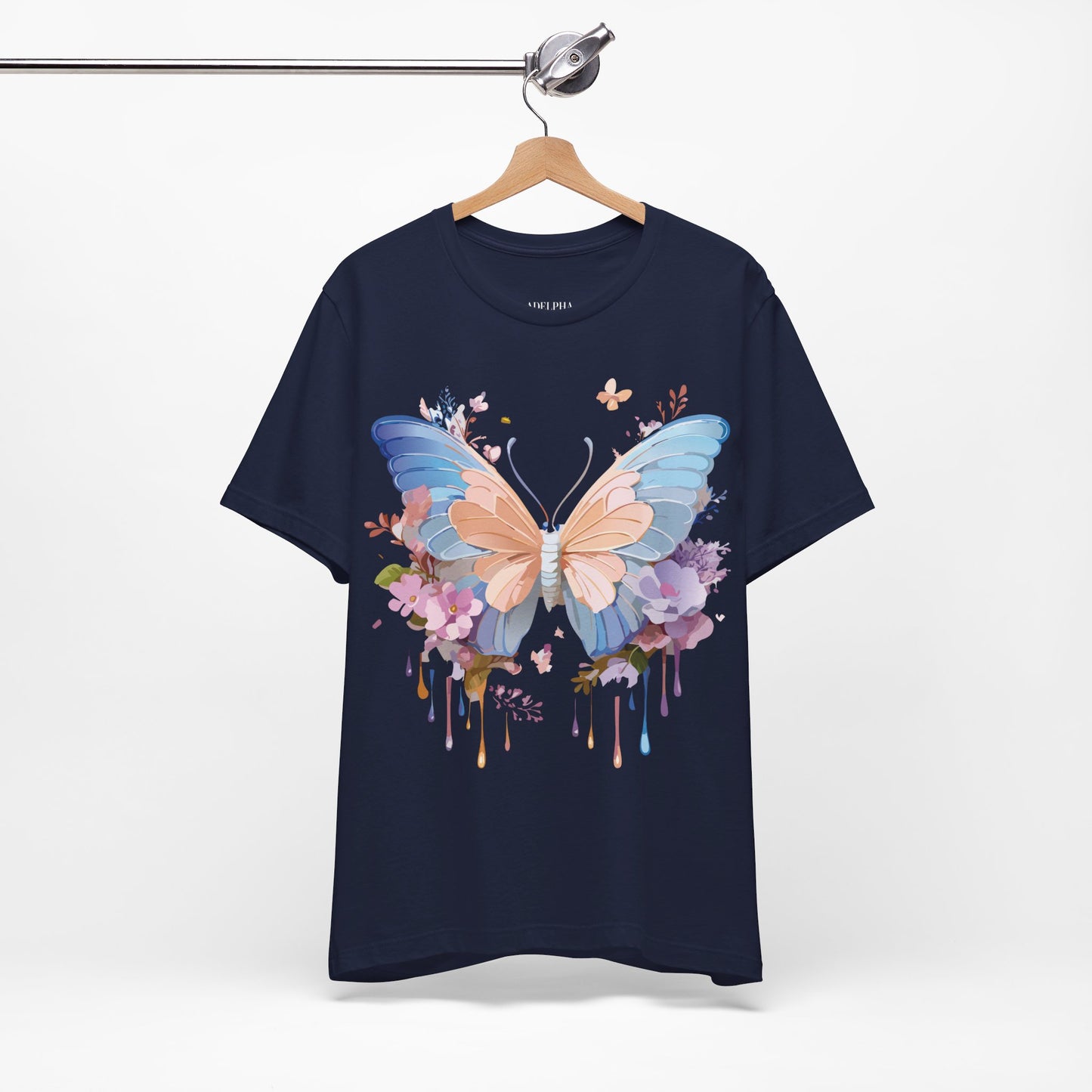 T-Shirt aus natürlicher Baumwolle mit Schmetterling