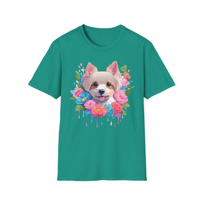 Unisex Gildan Softstyle Animal Print Dog Shirt Tee 100 Percent Cotton