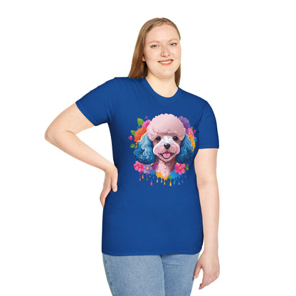 Unisex Dog Shirt Softstyle Tee 100 Percent Cotton Animal Print