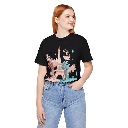 Natural Cotton Tee Shirt - Beautiful Places Collection - Paris Printify