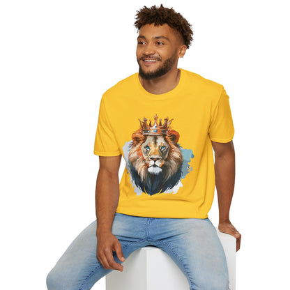 Lion Shirt Unisex Animal Tee Gildan Softstyle 64000 100 Percent Ring Spun Cotton