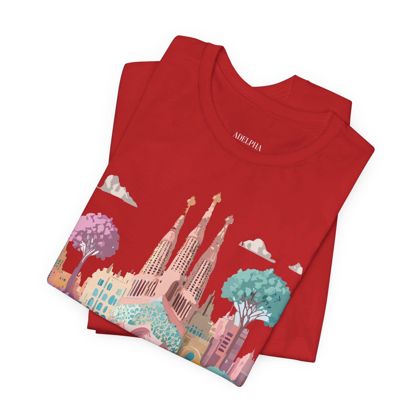 T-shirt en coton naturel - Collection Beautiful Places - Barcelone