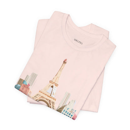 Natural Cotton Tee Shirt - Beautiful Places Collection - Paris Printify