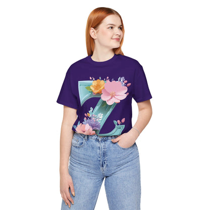 Natural Cotton Tee Shirt - Letters Collection - Z Printify