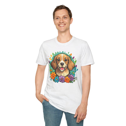 Dog Lover Unisex Animal Print T Shirt Cotton Tee Gildan Softstyle 64000