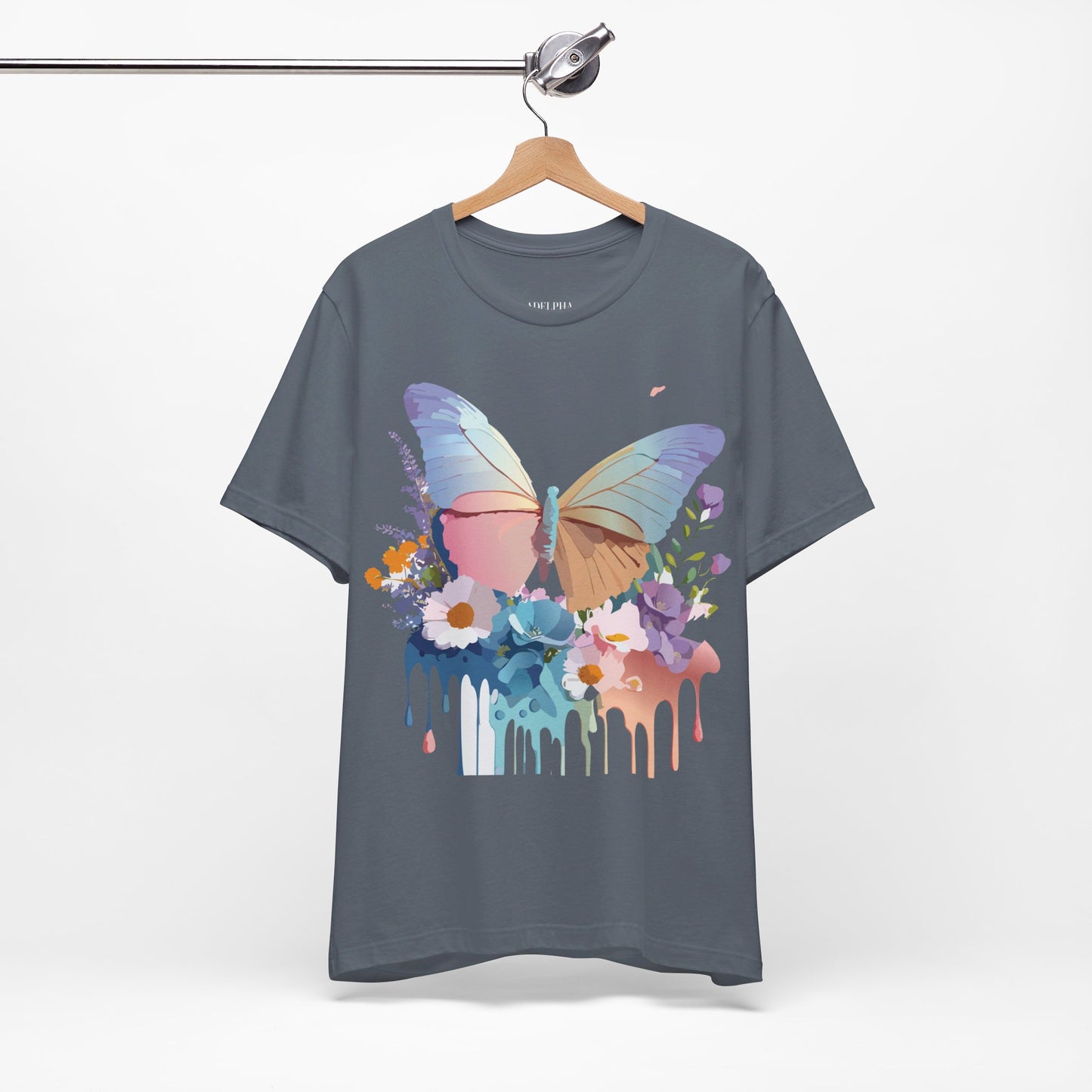 T-shirt en coton naturel avec papillon