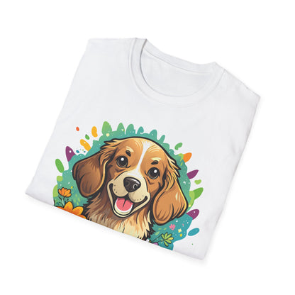 Dog Lover Unisex Animal Print T Shirt Cotton Tee Gildan Softstyle 64000