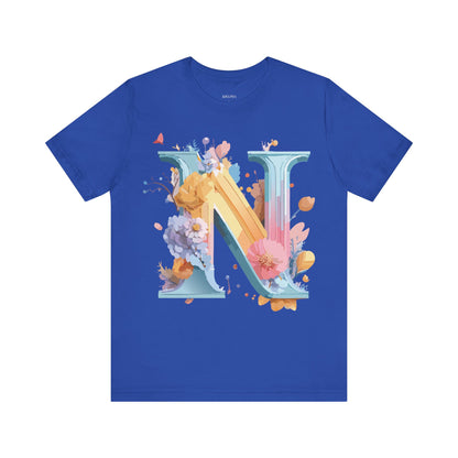 Natural Cotton Tee Shirt - Letters Collection - N Printify